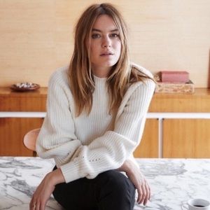 Sezane Orson Jumper Cream Ecru Wool Alpaca Medium